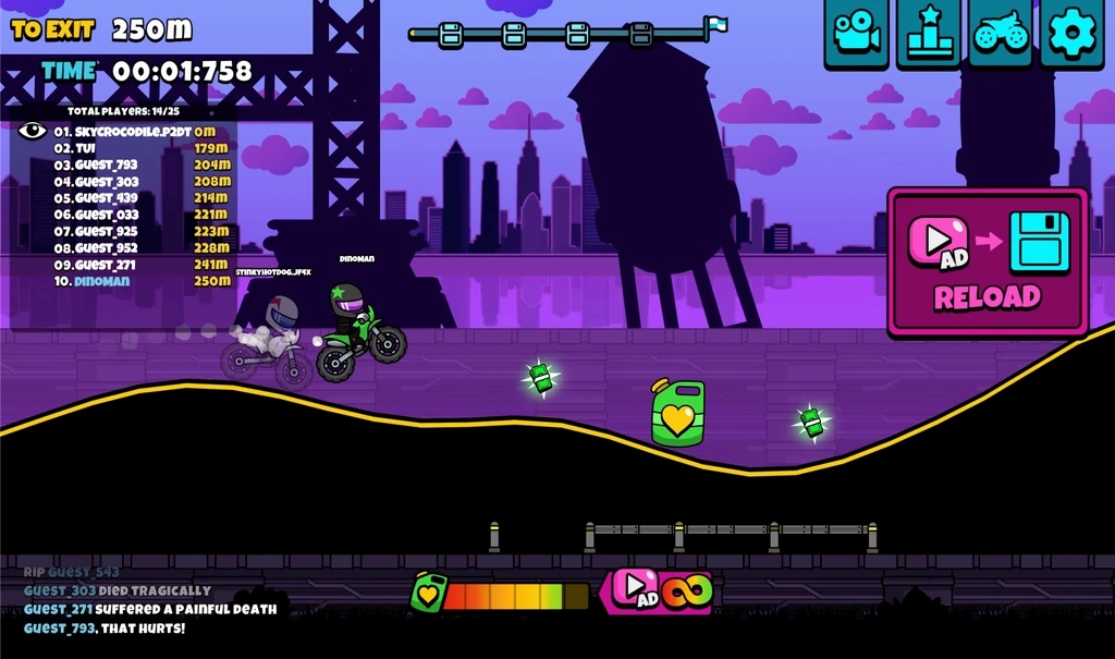 Crazy MotoX Multiplayer game